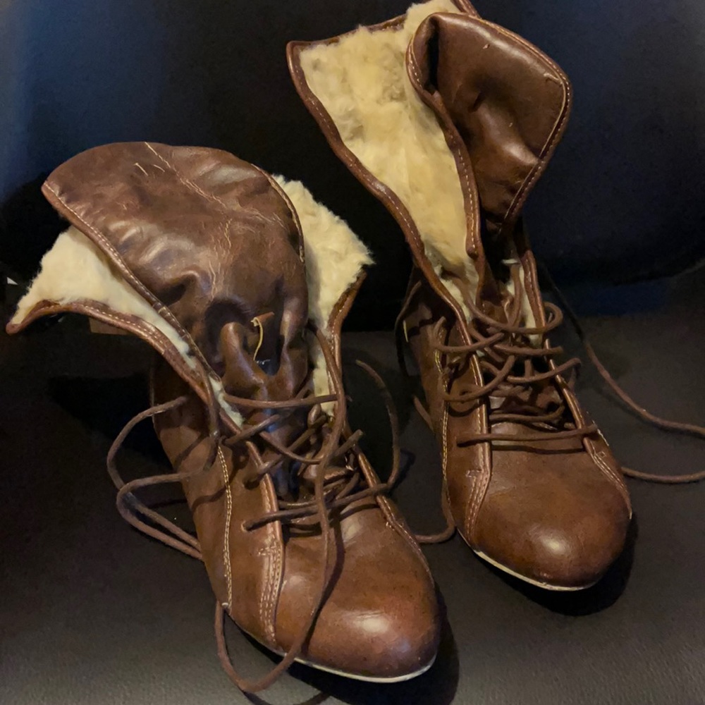 Vintage fold down booties